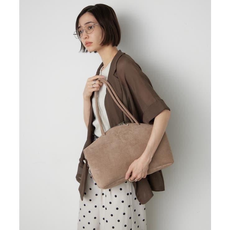 グレージュ | 【Web限定】2WAYスエードトートバッグ | RMAF　NICE CLAUP / OLIVE des OLIVE