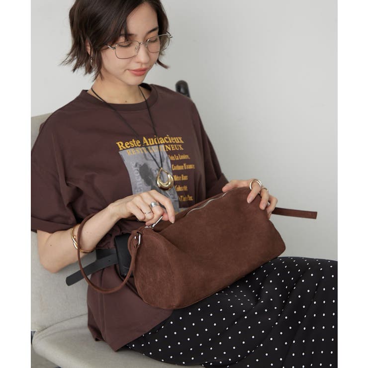 【Web限定】スエード横長ショルダーバッグ | RMAF　NICE CLAUP / OLIVE des OLIVE | 詳細画像4 