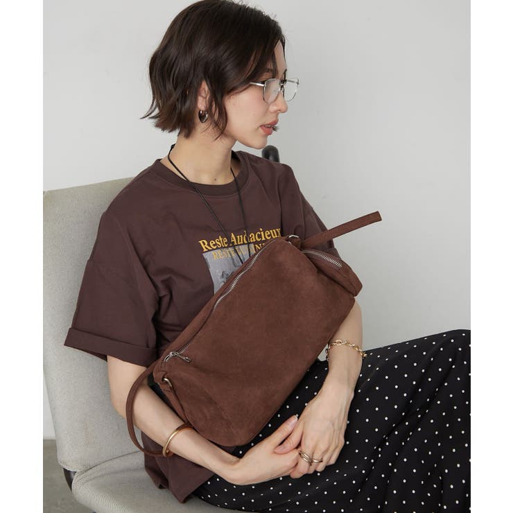 【Web限定】スエード横長ショルダーバッグ | RMAF　NICE CLAUP / OLIVE des OLIVE | 詳細画像5 