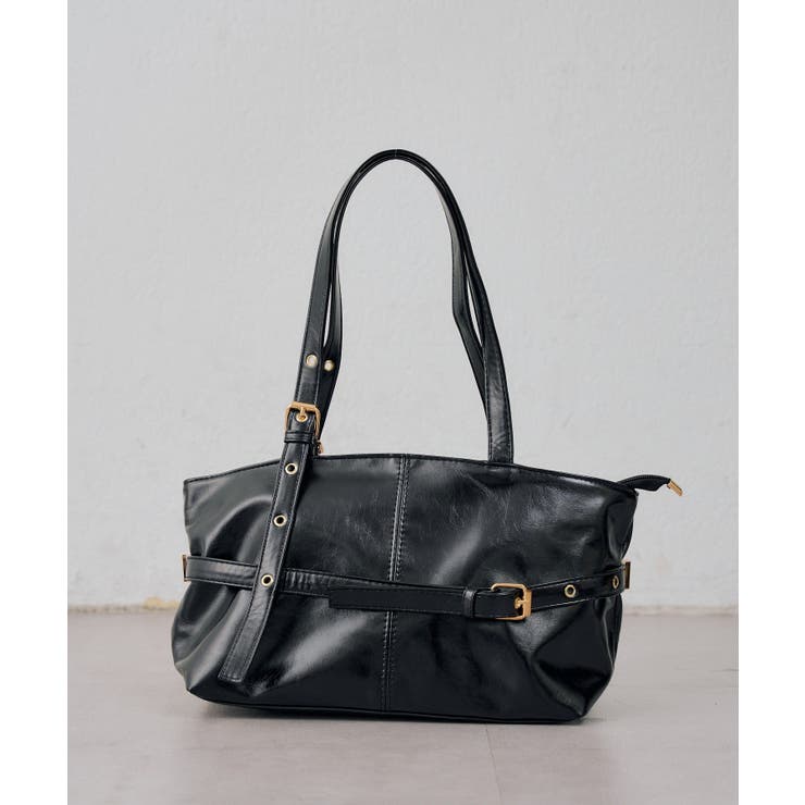 ブラック | 【Autumn Bag Series】ベルトショルダーバッグ | NICE CLAUP / OLIVE des OLIVE　OUTLET