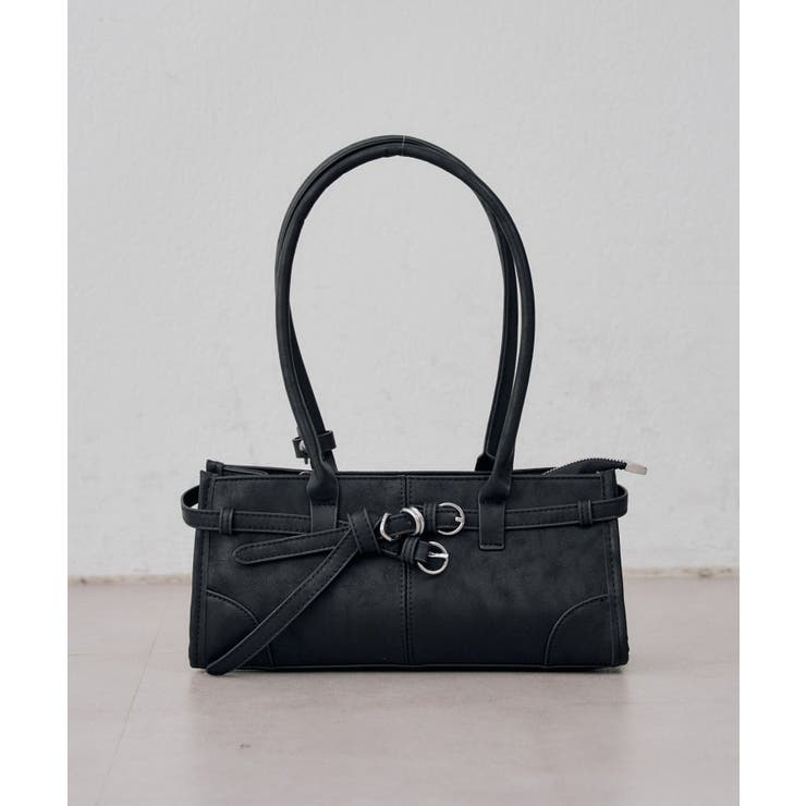 ブラック | 【Autumn Bag Series】ベルトボストンバッグ | NICE CLAUP / OLIVE des OLIVE　OUTLET