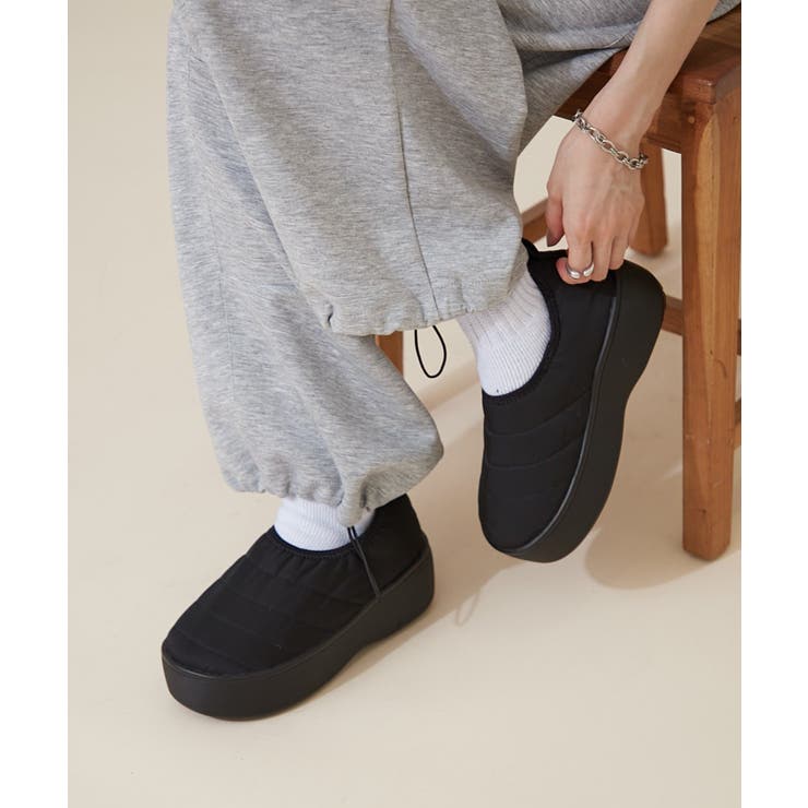ブラック | 【S-LLサイズ】厚底スリッポン | RMAF　NICE CLAUP / OLIVE des OLIVE