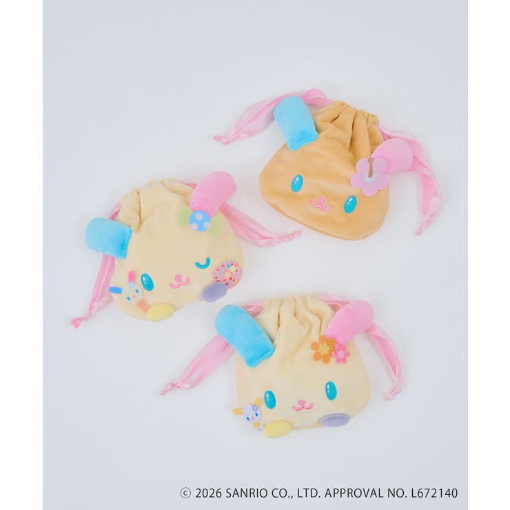 【サンリオキャラクターズ】ウサハナ 巾着 | RMAF　NICE CLAUP / OLIVE des OLIVE | 詳細画像1 