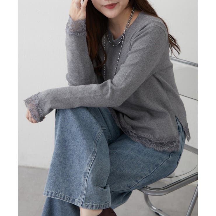 【Web限定】レース付プルオーバー | RMAF　NICE CLAUP / OLIVE des OLIVE | 詳細画像2 