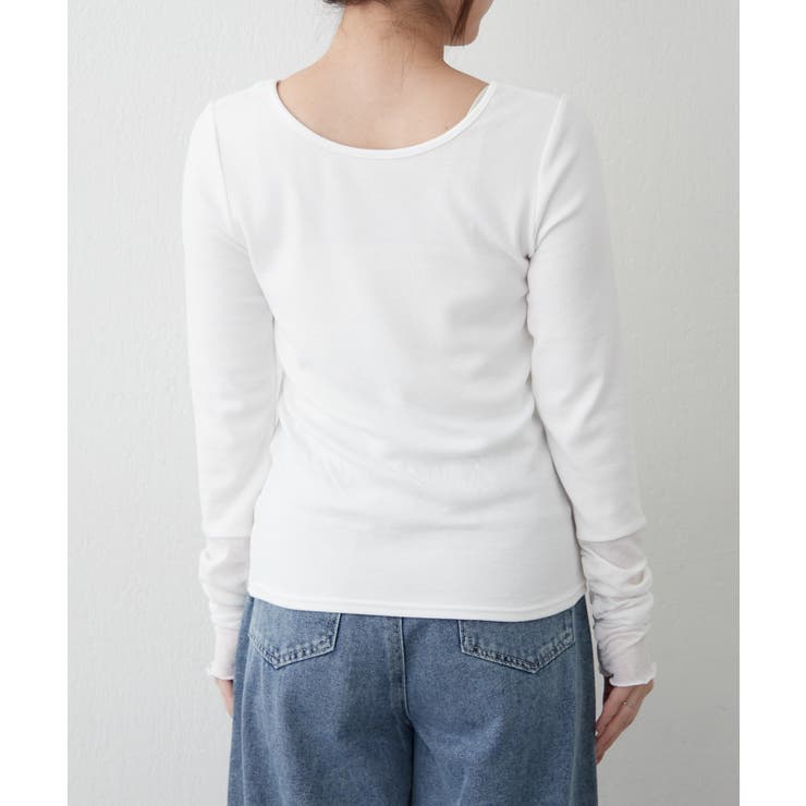 【Web限定】袖異素材前後2WAYロンT | RMAF　NICE CLAUP / OLIVE des OLIVE | 詳細画像10 
