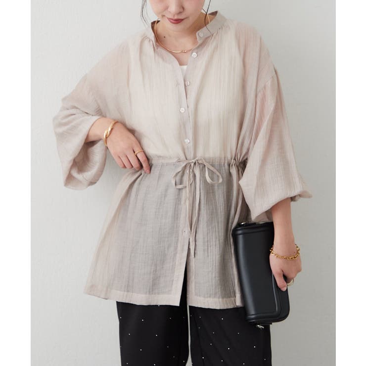 ベージュ | 【Web限定】ウエストギャザーチュニック+タンクトップ | RMAF　NICE CLAUP / OLIVE des OLIVE