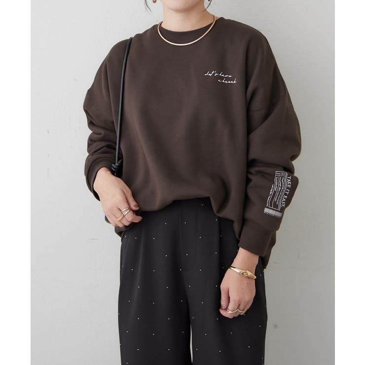 ブラウン | 【Web限定】大人カジュアル トライアングルロゴプルオーバー | RMAF　NICE CLAUP / OLIVE des OLIVE