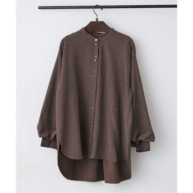 ブラウン | ピーチダブルボタンブラウス | RMAF　NICE CLAUP / OLIVE des OLIVE