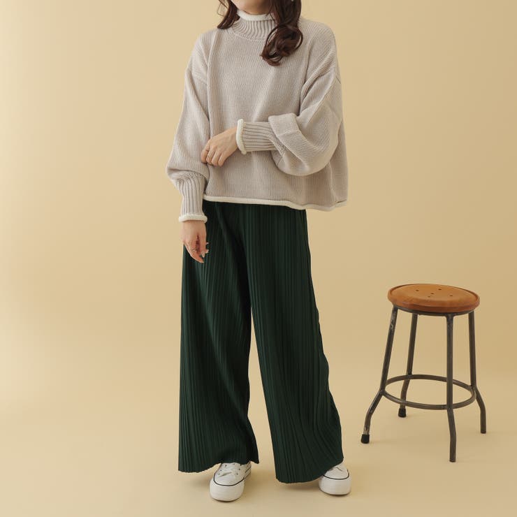 裏起毛ボックスプリーツパンツ[品番：OLOW0008737]｜OLIVE des OLIVE