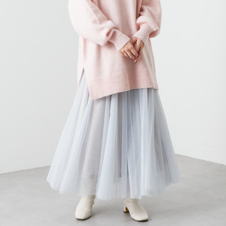 チュール２枚重ねフレアースカート | RMAF　NICE CLAUP / OLIVE des OLIVE | 詳細画像1 