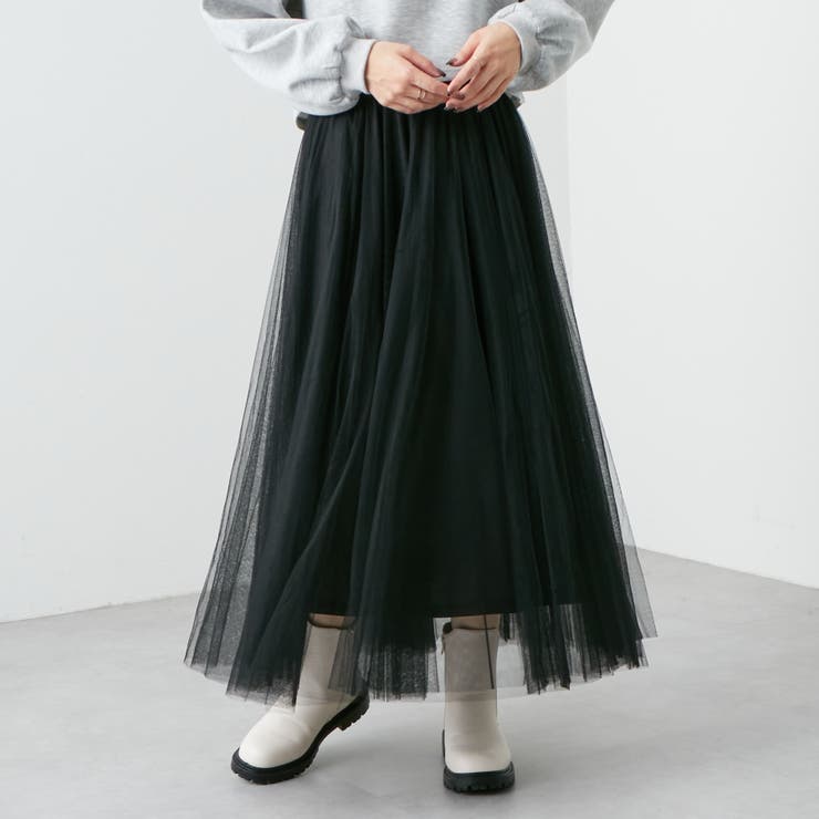 チュール２枚重ねフレアースカート | RMAF　NICE CLAUP / OLIVE des OLIVE | 詳細画像19 