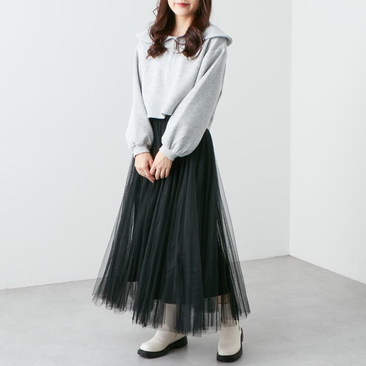 チュール２枚重ねフレアースカート | RMAF　NICE CLAUP / OLIVE des OLIVE | 詳細画像23 