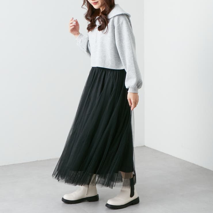 チュール２枚重ねフレアースカート | RMAF　NICE CLAUP / OLIVE des OLIVE | 詳細画像24 