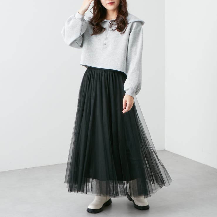 チュール２枚重ねフレアースカート | RMAF　NICE CLAUP / OLIVE des OLIVE | 詳細画像26 