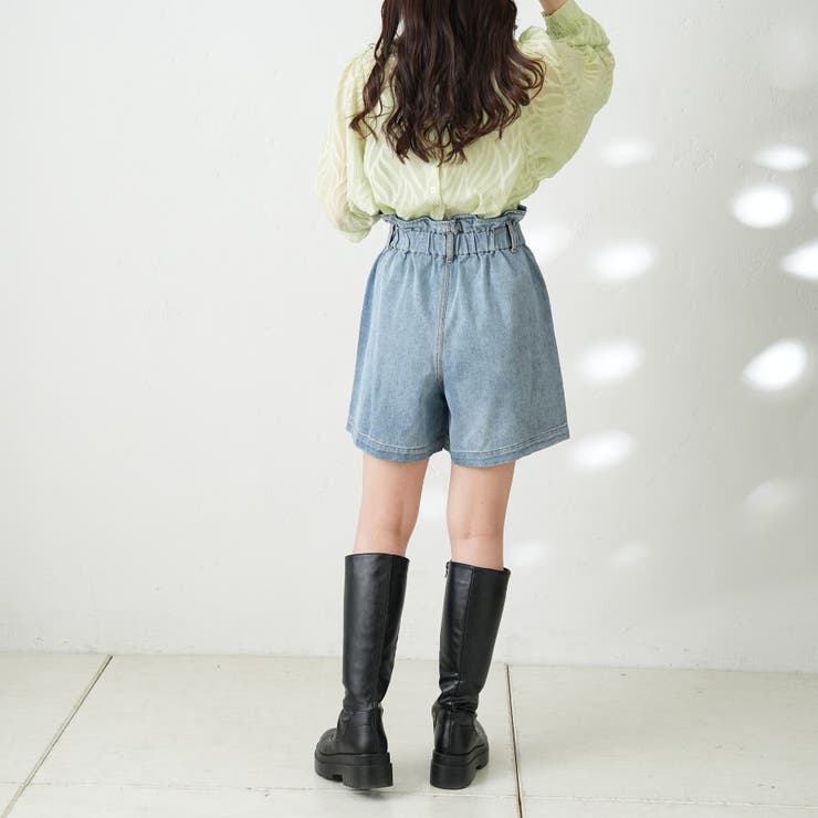 デニムハイウエストショートパンツ[品番：OLOW0009583]｜RMAF