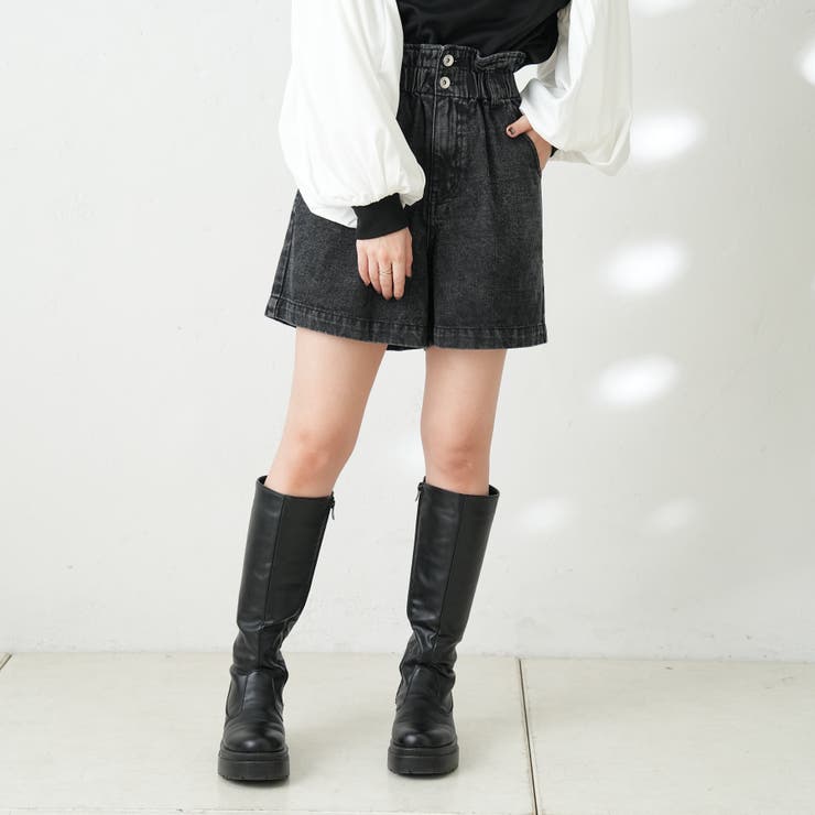 デニムハイウエストショートパンツ[品番：OLOW0009583]｜RMAF
