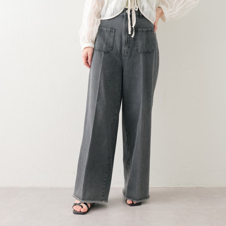 デニムセンタープレスワイドパンツ[品番：OLOW0010024]｜RMAF NICE