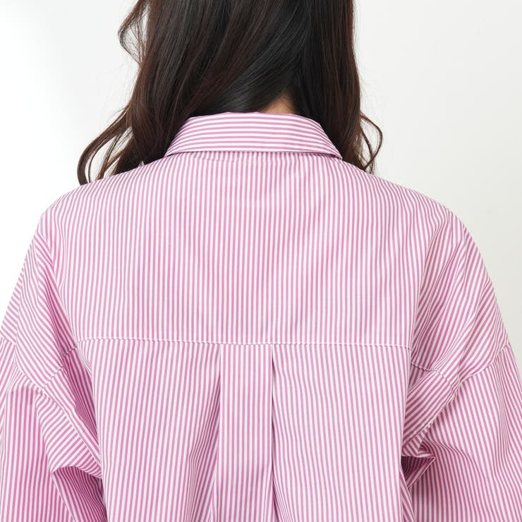 ストライプBIGシャツ[品番：OLOW0009687]｜RMAF NICE CLAUP / OLIVE