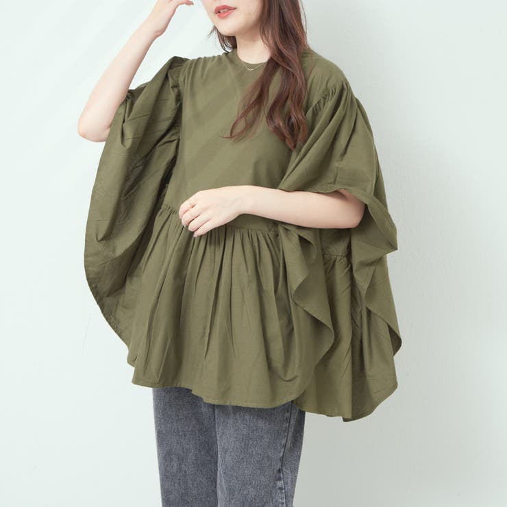 【綿100%】ポプリンポンチョブラウス[品番：OLOW0010536]｜OLIVE des OLIVE  OUTLET（オリーブデオリーブアウトレット）のレディースファッション通販｜SHOPLIST（ショップリスト）