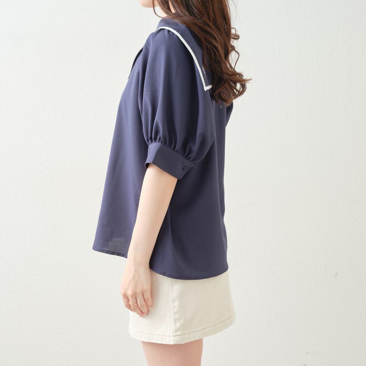 セーラーカラー刺繍ブラウス[品番：OLOW0010181]｜RMAF NICE