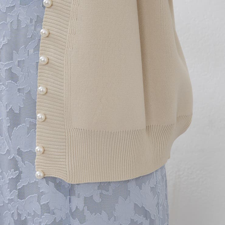 UNMINOU パールカーディガン UNMINOU パールカーディガン UNMINOU アンミヌパールニットカーディガン