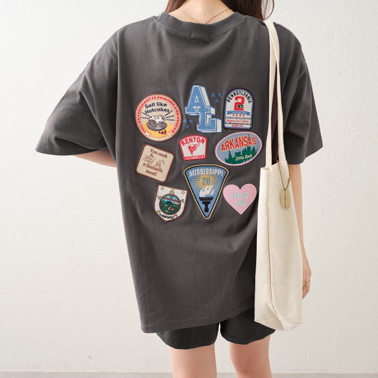 ワッペン付きTシャツ[品番：OLOW0009967]｜RMAF NICE CLAUP / OLIVE