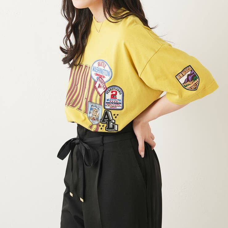 ☆N21 ヌメロ☆ビッグ ロゴ ワッペン Tシャツ