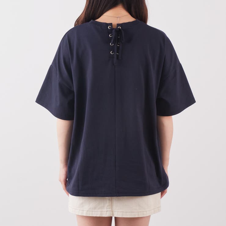 新品◆ガウディ◆ふっくらレース袖＆ビジューロゴ！黒コットンストレッチＴシャツ！S DI25SP03-L0003main105.jpg?v=