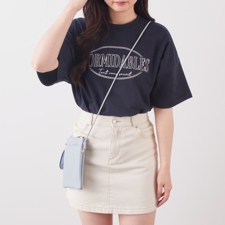 楕円ロゴ刺繍後レースアップTシャツ[品番：OLOW0010190]｜RMAF