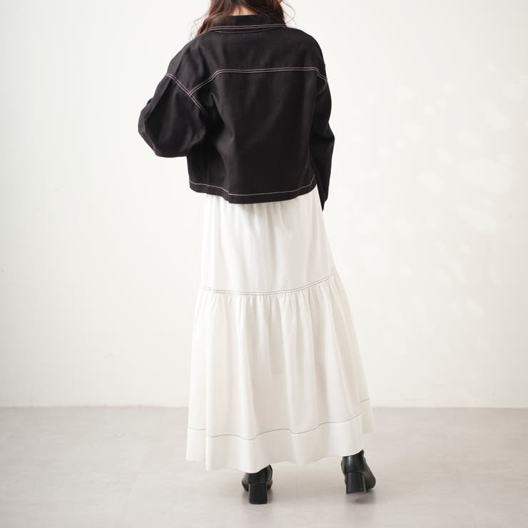 デニムツイルショート丈Gジャン[品番：OLOW0009577]｜RMAF NICE
