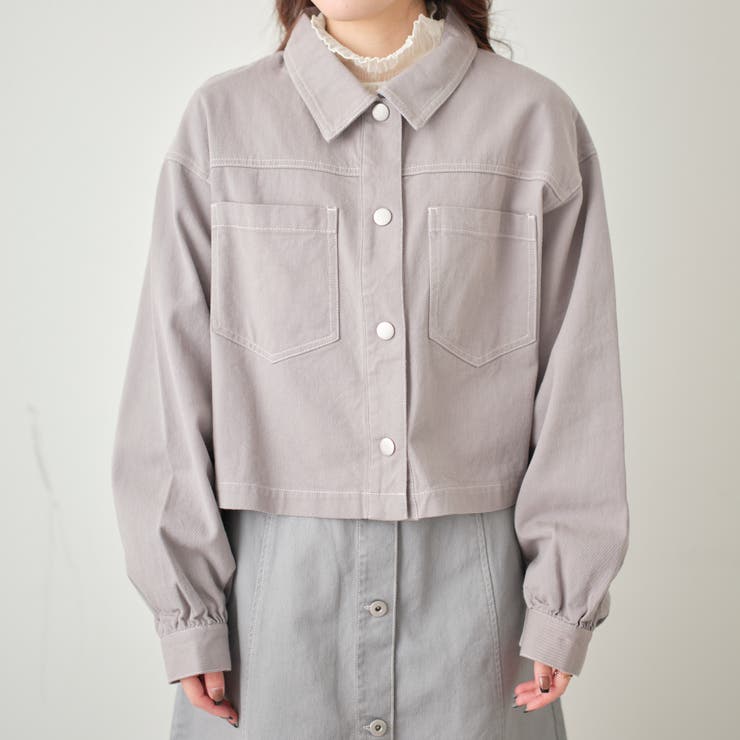 デニムツイルショート丈Gジャン[品番：OLOW0009577]｜OLIVE des OLIVE