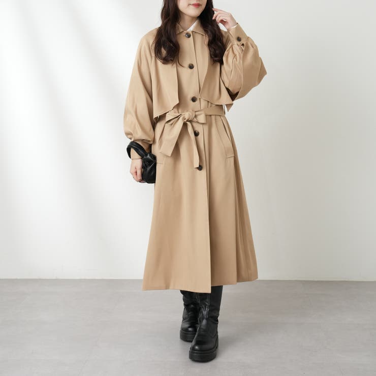 ケープトレンチコート[品番：OLOW0009593]｜RMAF NICE CLAUP / OLIVE