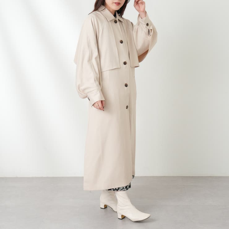 ケープトレンチコート[品番：OLOW0009593]｜RMAF NICE CLAUP / OLIVE