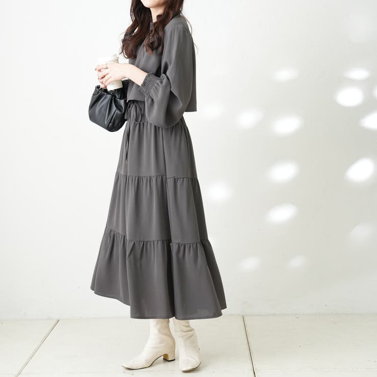 ティアードワンピース[品番：OLOW0009326]｜RMAF NICE CLAUP / OLIVE