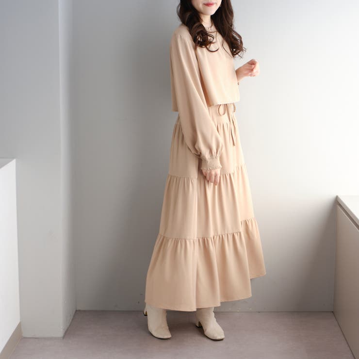 ティアードワンピース[品番：OLOW0009326]｜RMAF NICE CLAUP / OLIVE
