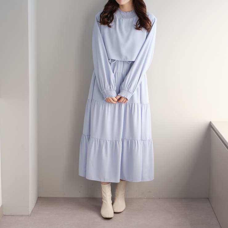 ティアードワンピース[品番：OLOW0009326]｜RMAF NICE CLAUP / OLIVE