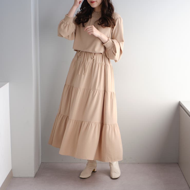 ティアードワンピース[品番：OLOW0009326]｜RMAF NICE CLAUP / OLIVE