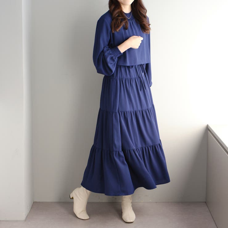 ティアードワンピース[品番：OLOW0009326]｜RMAF NICE CLAUP / OLIVE