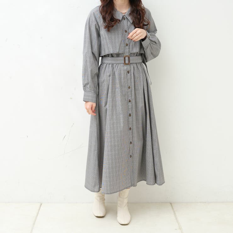 先染めアソートトレンチワンピース[品番：OLOW0009558]｜RMAF NICE