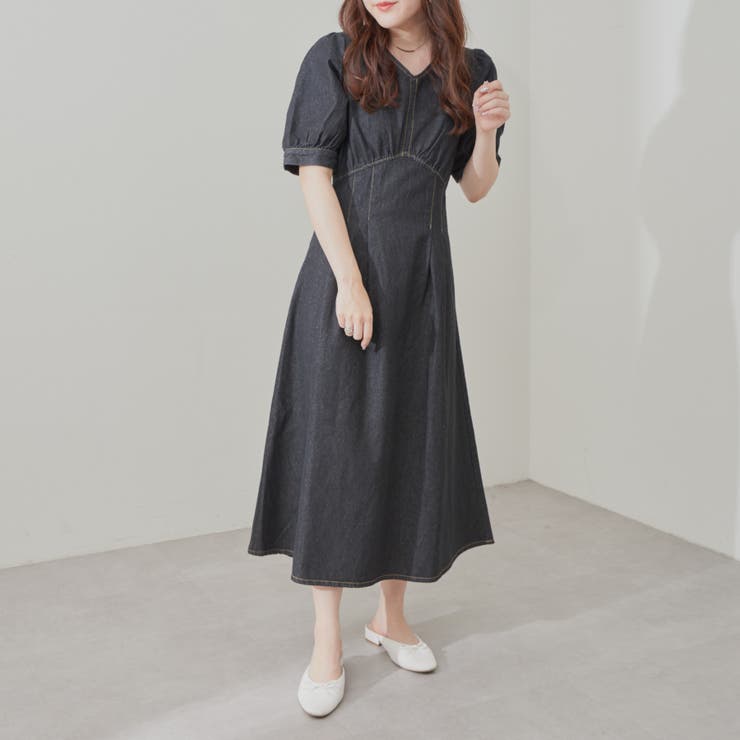 ウエストタックデニムワンピース[品番：OLOW0010496]｜RMAF NICE CLAUP