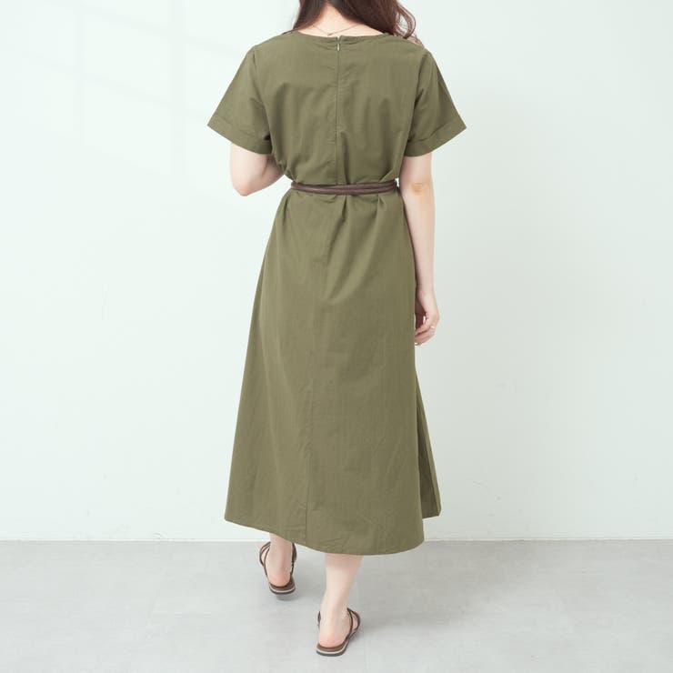 TFW49 レディース ワンピース M オリーブ ポプリンAラインワンピース[品番：OLOW0010548]｜RMAF NICE CLAUP