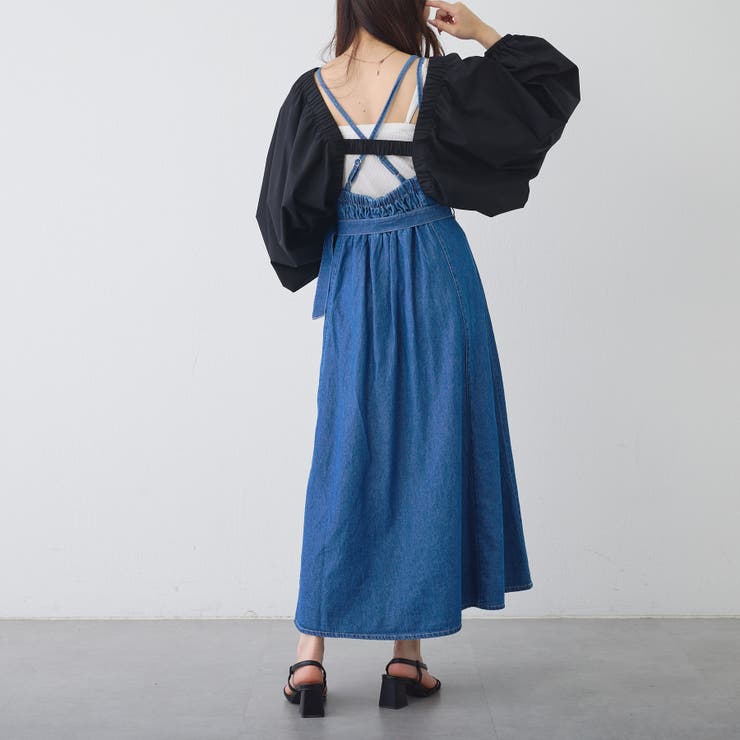 デニムダブルストラップキャミワンピース[品番：OLOW0010198]｜RMAF 