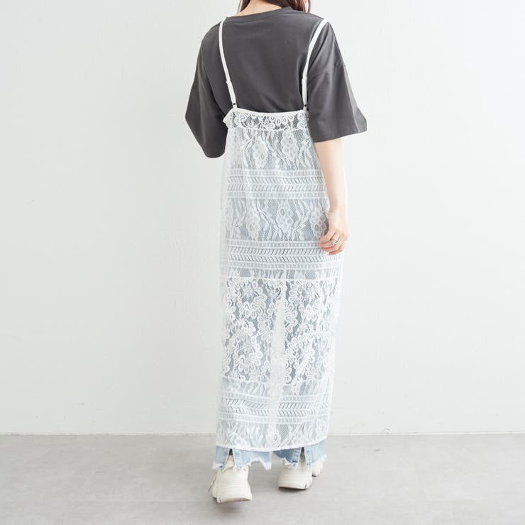 レースパッチワークキャミワンピース[品番：OLOW0010286]｜OLIVE des