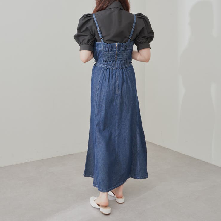 デニムピットベルト付キャミワンピース[品番：OLOW0010498]｜RMAF NICE