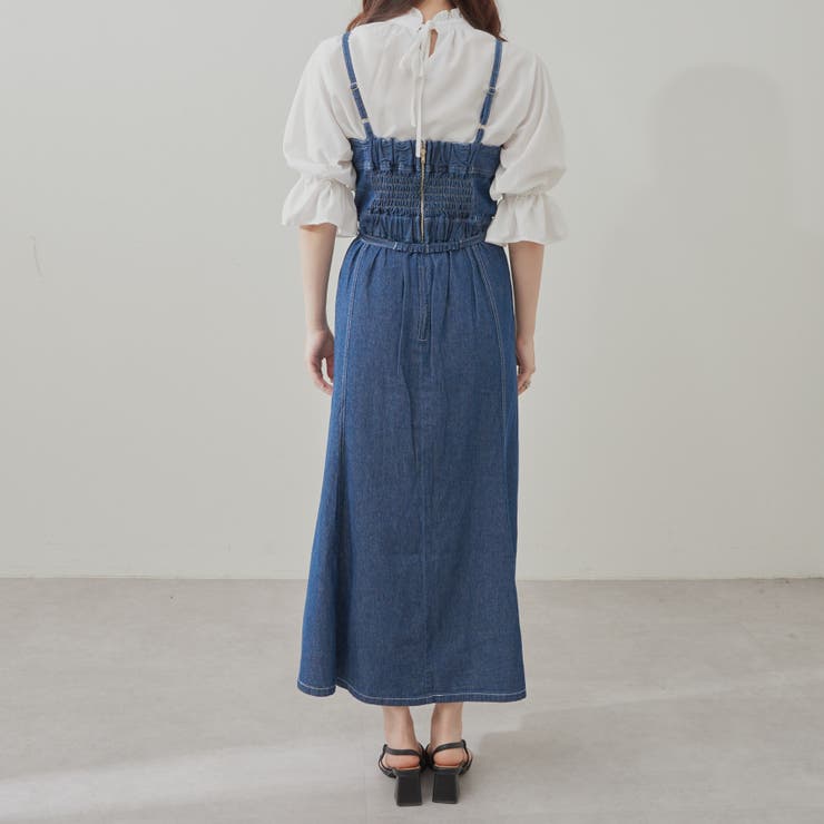 デニムピットベルト付キャミワンピース[品番：OLOW0010498]｜RMAF NICE