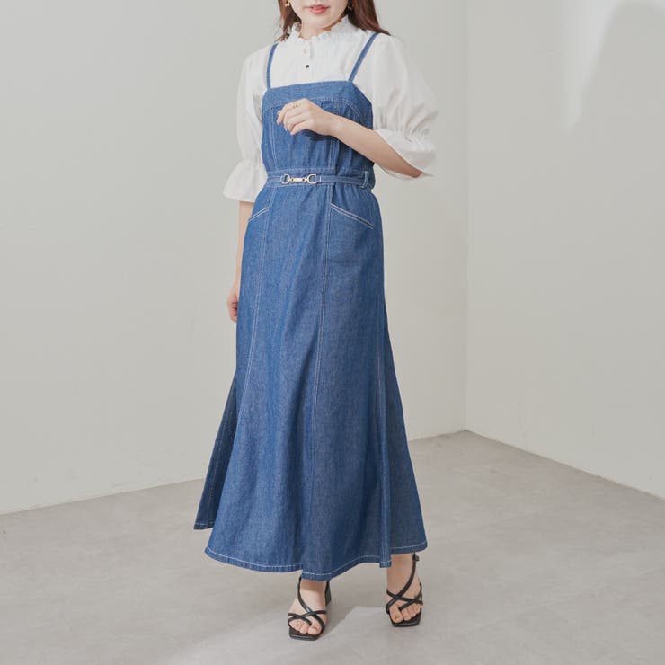 デニムピットベルト付キャミワンピース[品番：OLOW0010498]｜RMAF NICE
