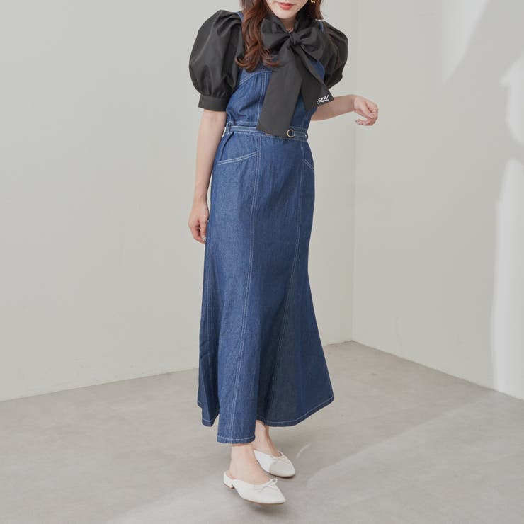 デニムピットベルト付キャミワンピース[品番：OLOW0010498]｜RMAF NICE