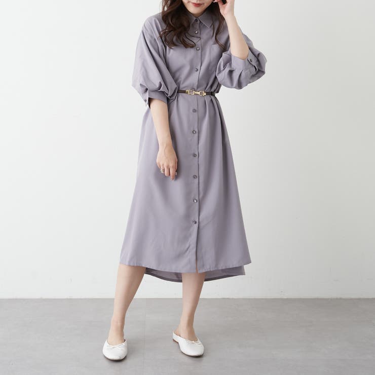 アソート袖ボリュームシャツワンピース[品番：OLOW0010499]｜OLIVE des