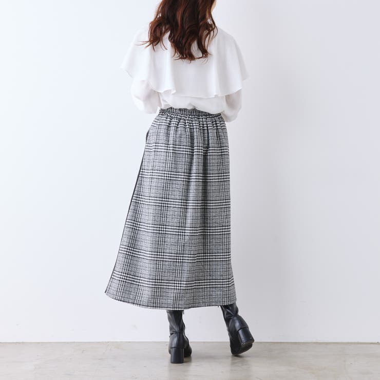 チェック×ピーチプリーツ切替スカート | RMAF　NICE CLAUP / OLIVE des OLIVE | 詳細画像17 