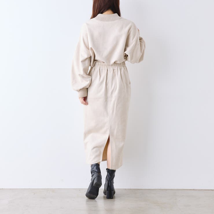 スエポンエンボス前ZIPナロースカート[品番：OLOW0011404]｜RMAF NICE